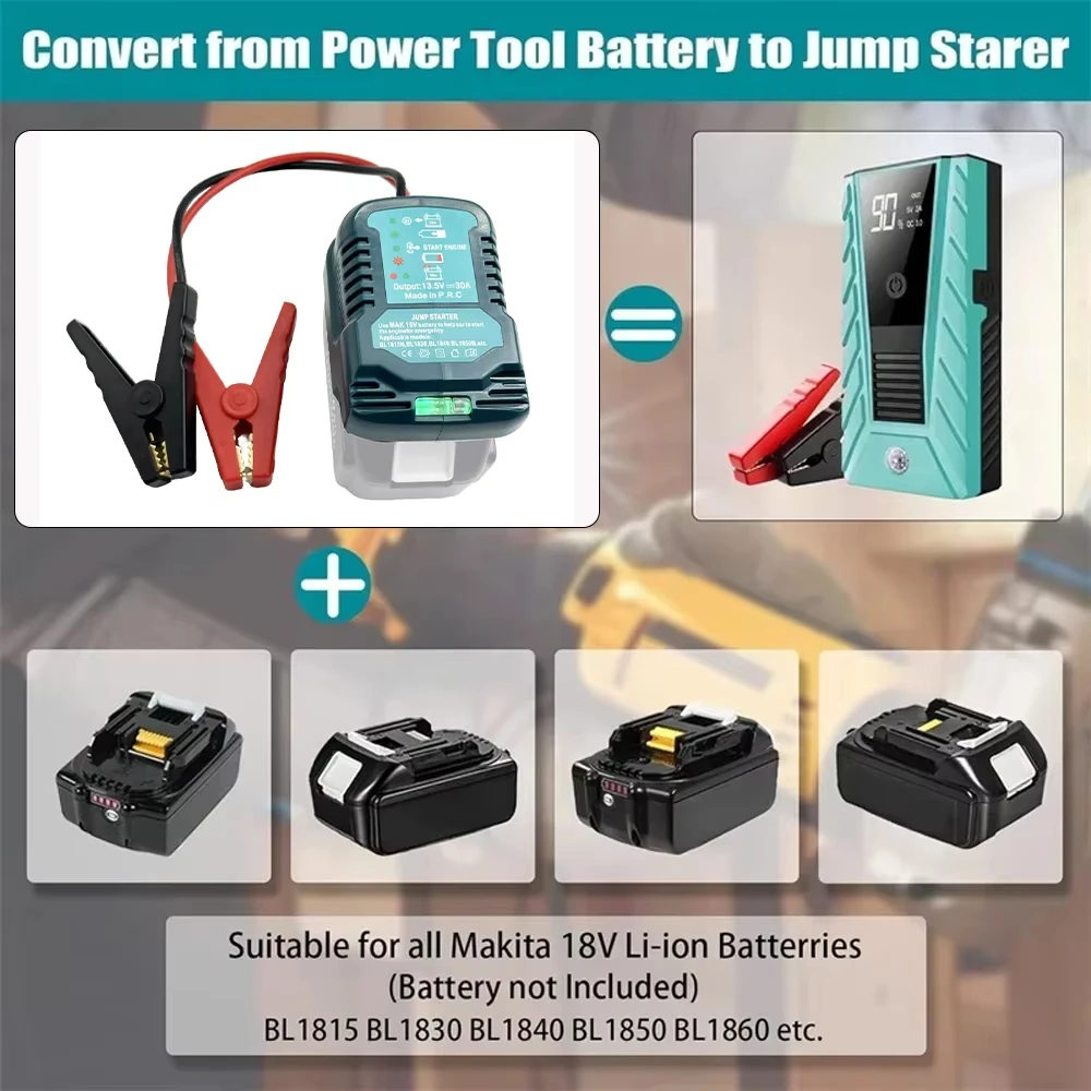 Makita cable arranque de emergencia batería litio alta resistencia - imagen 4