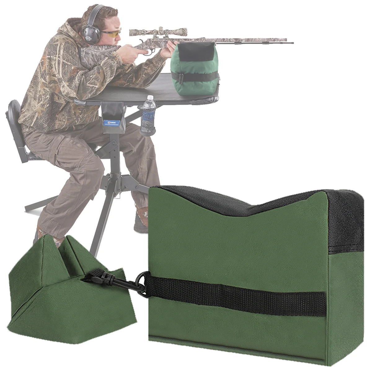 Soporte de tiro frontal para bolsa de arena táctica