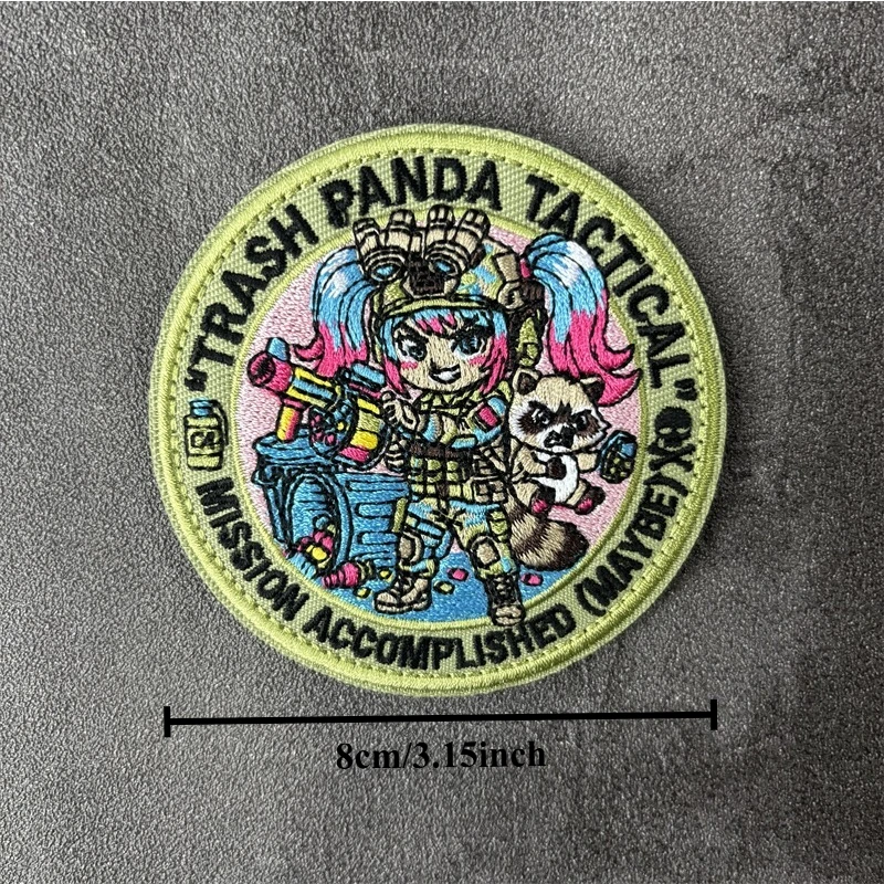 Parche táctico bordado anime militar con gancho y bucle para mochila - imagen 3