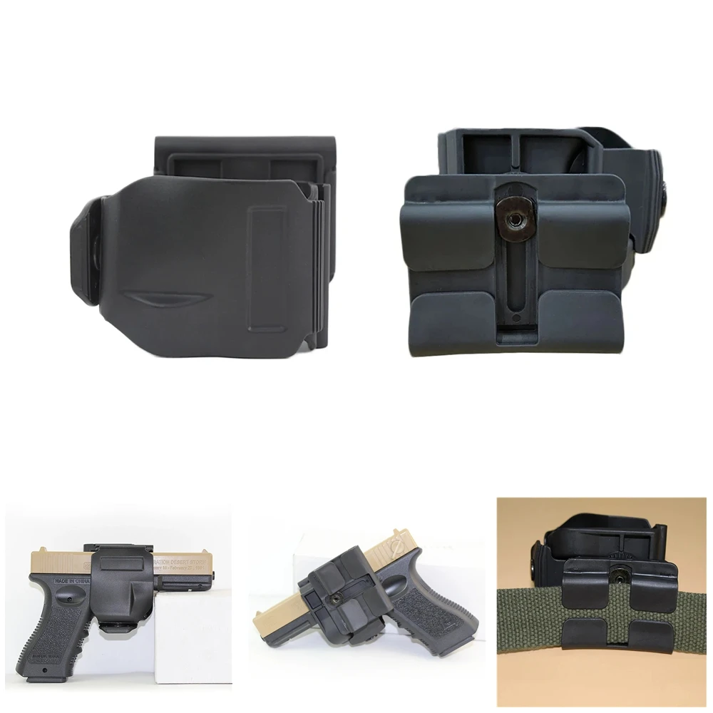 Funda táctica pistola GL17 con luz y clip cinturón giratorio - imagen 4