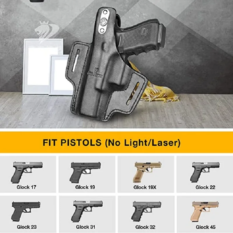 Funda Glock 19 táctica cuero OWB – Soporte pulgar - imagen 3