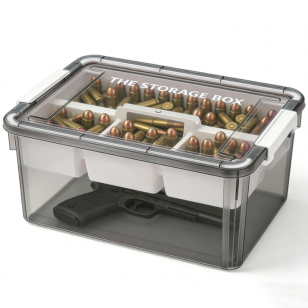 Caja táctica transparente de doble capa