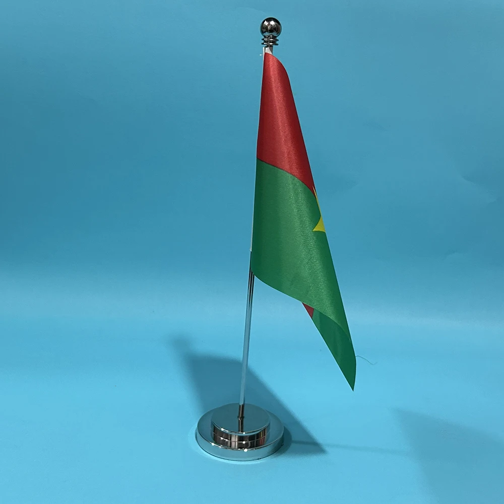 Bandera nacional Burkina Faso de poliéster para escritorio - imagen 4