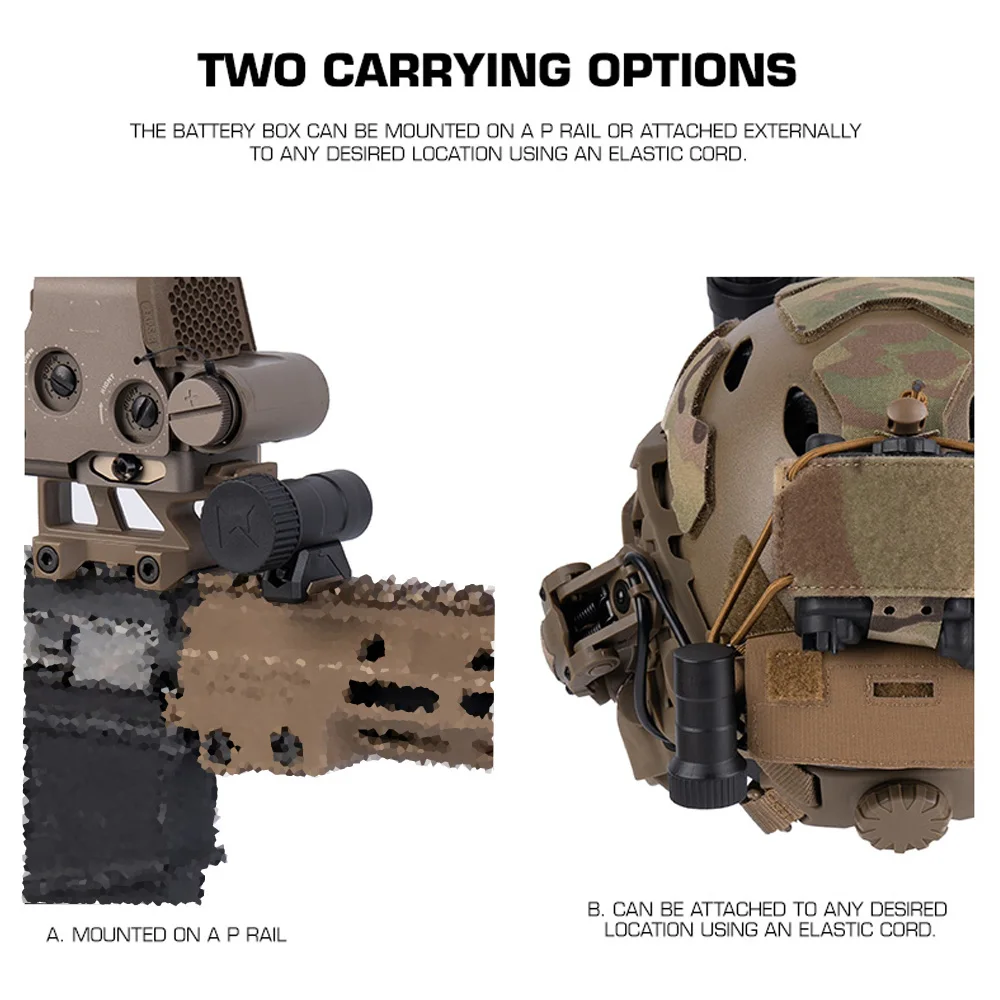 Linterna táctica impermeable con funda para baterías, caza y airsoft - imagen 4