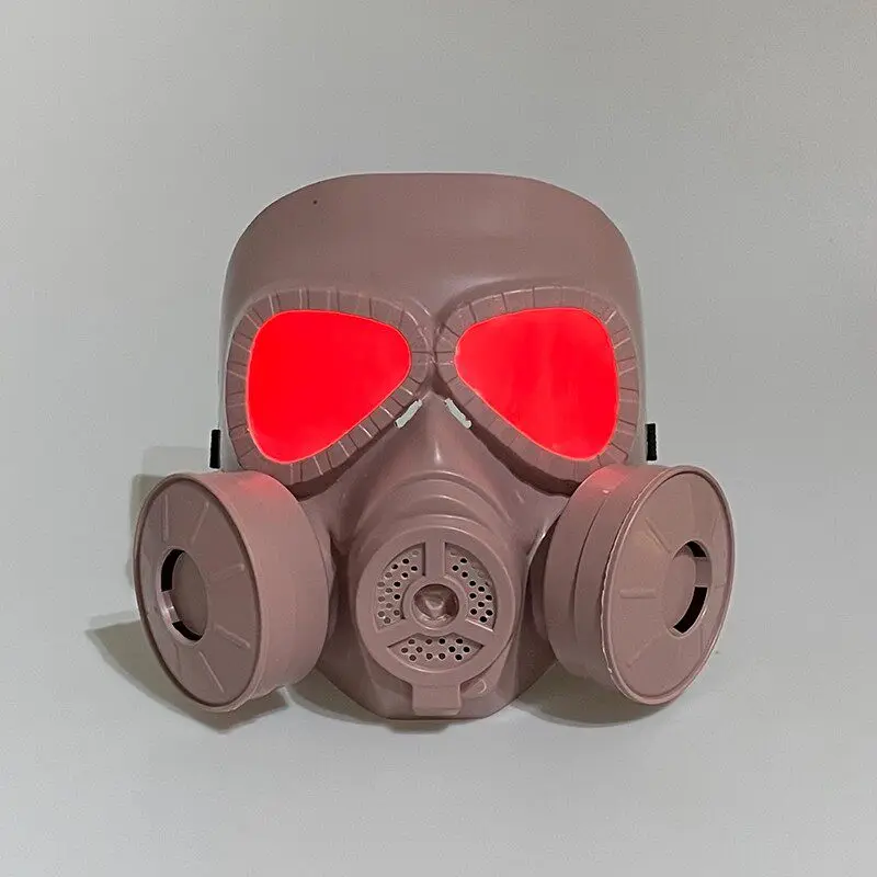 Máscara antigás táctica con ojos verdes para airsoft y cosplay - imagen 5
