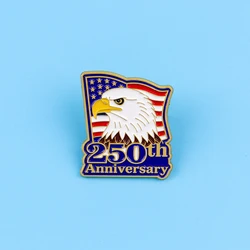 Broches esmaltados patrióticos bandera USA y águila calva