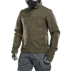 Chaqueta táctica softshell con capucha agua-viento para otoño-invierno