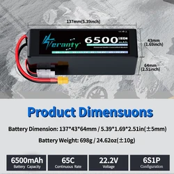 GNB 6S batería LiPo para drones FPV y aeromodelismo