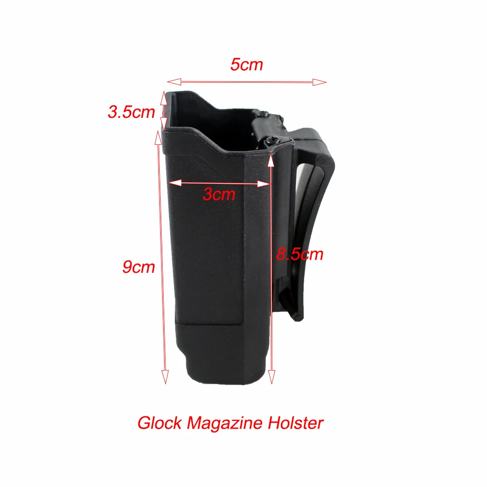 Portacargador táctico individual negro para Glock y Beretta