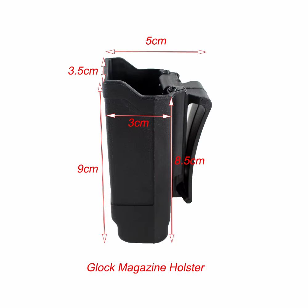 Portacargador táctico individual negro para Glock y Beretta