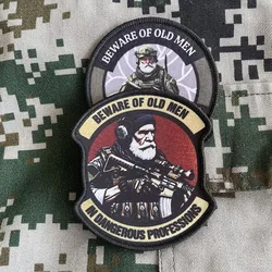 Parche de moral militar con emblema de soldado veterano