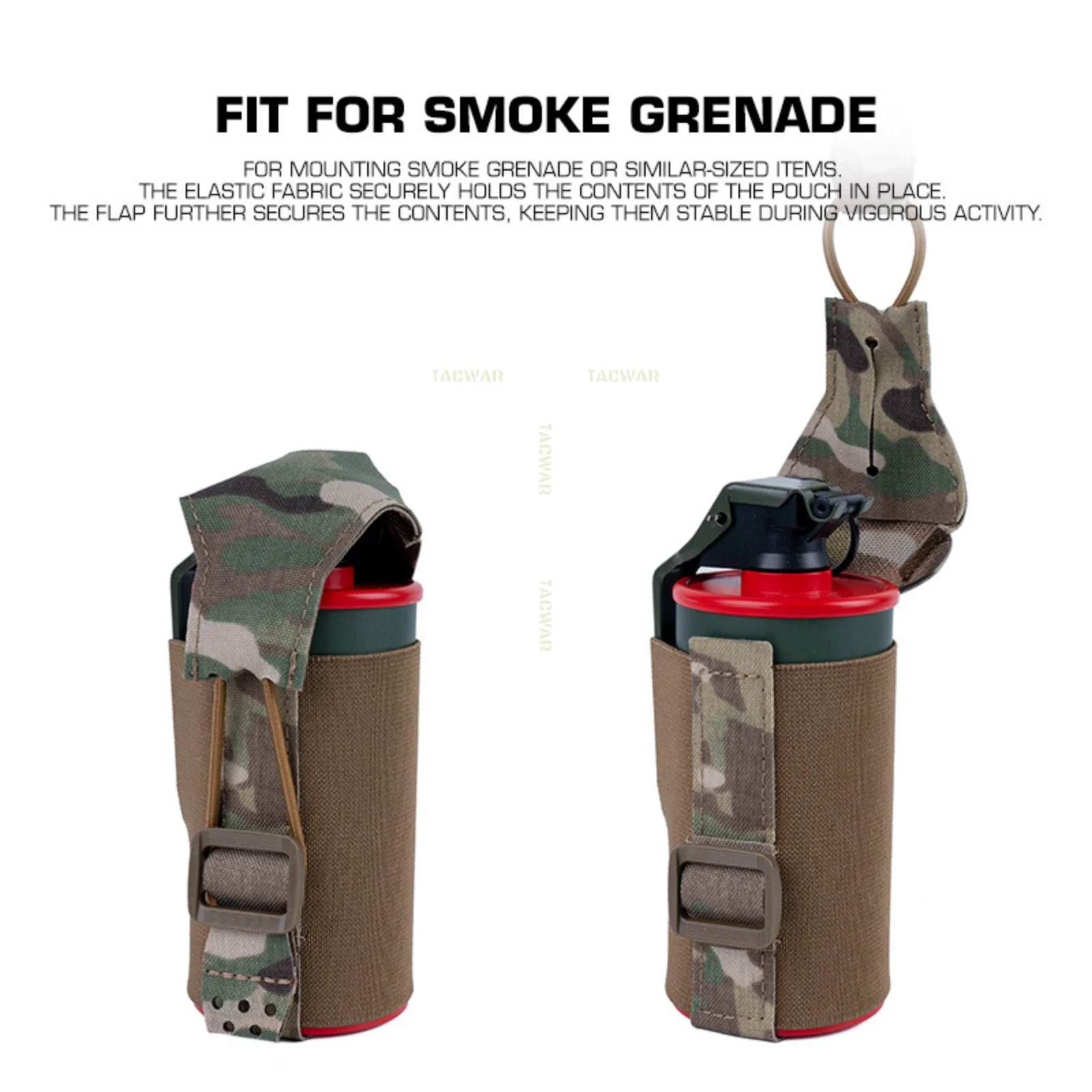 Bolsa táctica porta granadas de humo V2 para cinturón MOLLE - imagen 4
