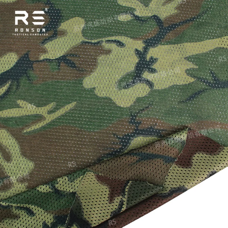 US ERDL Woodland tela camuflaje de malla doble cara, ligera - imagen 5