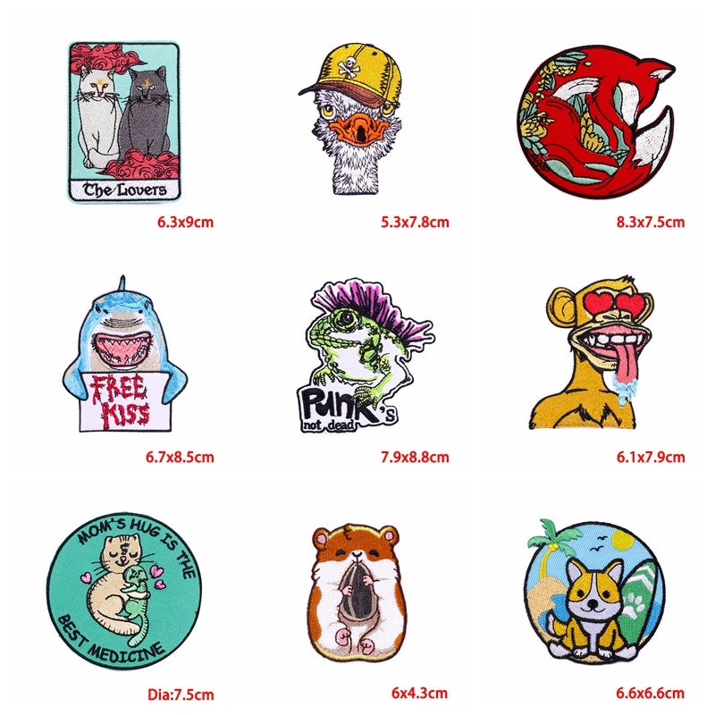 Parches bordados termoadhesivos de animales para ropa - imagen 4