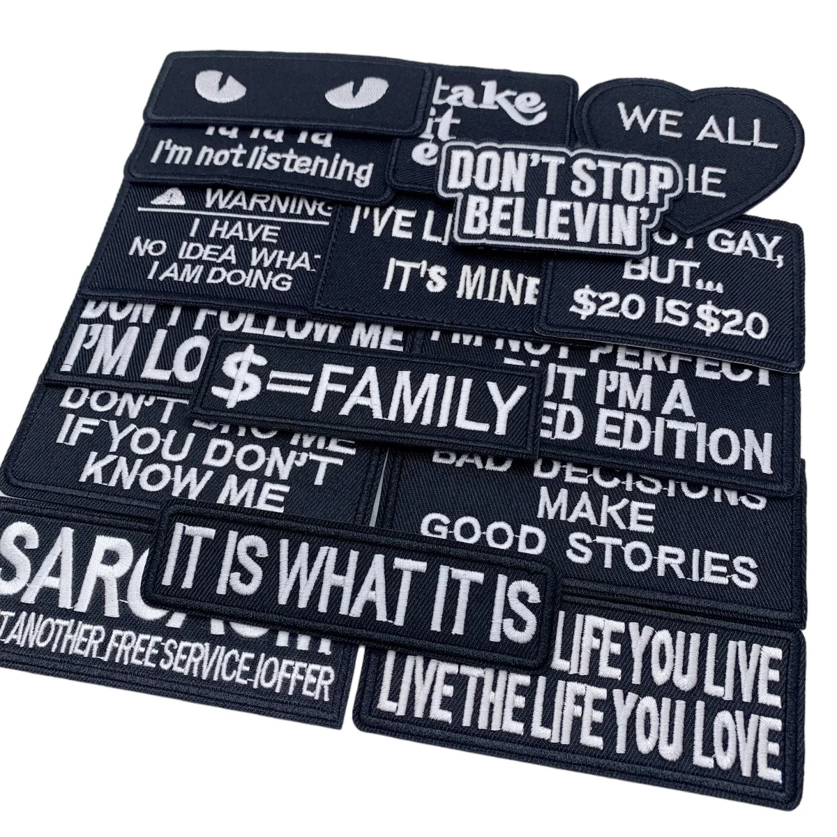 Parches termoadhesivos bordados con frases divertidas para ropa - imagen 4