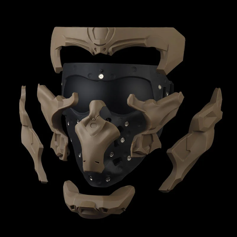 Máscara táctica modular de protección magnética para cosplay