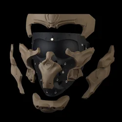 Máscara táctica modular de protección magnética para cosplay