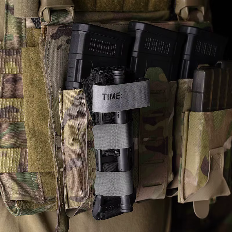 Porta torniquetes táctico MOLLE con soporte y correas elásticas