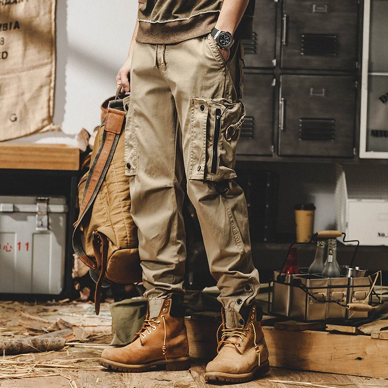Pantalones Cargo tácticos hombre otoño cintura elástica multibolsillo - imagen 2