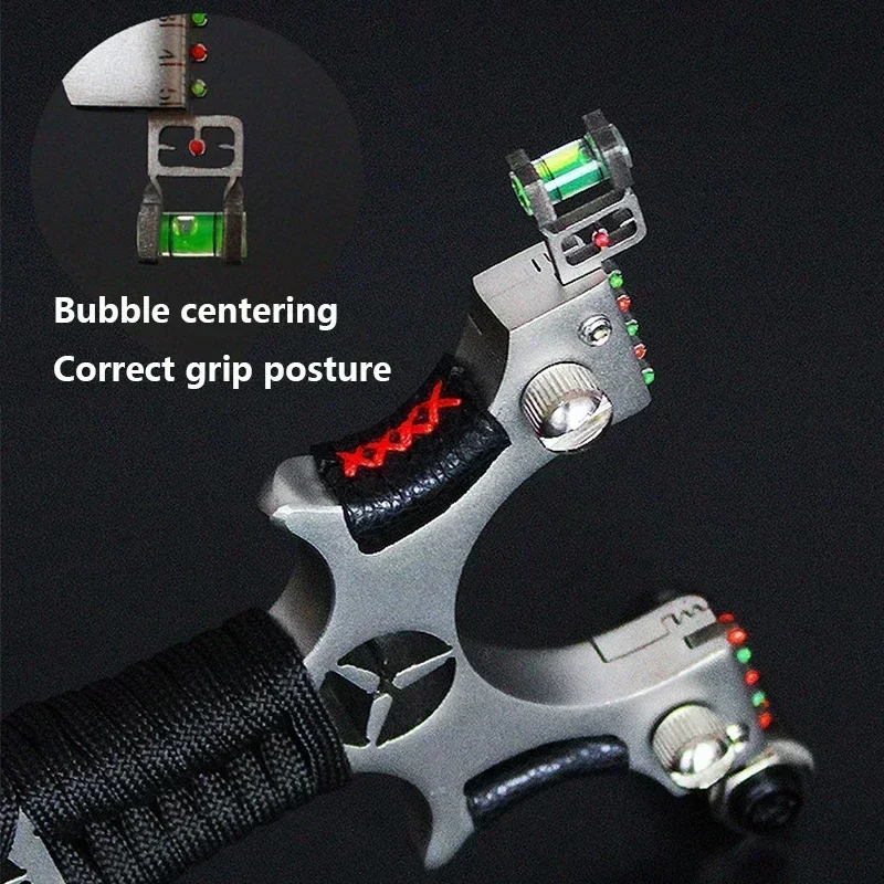 Estilingue táctico con láser de goma plana para tiro al aire libre - imagen 4