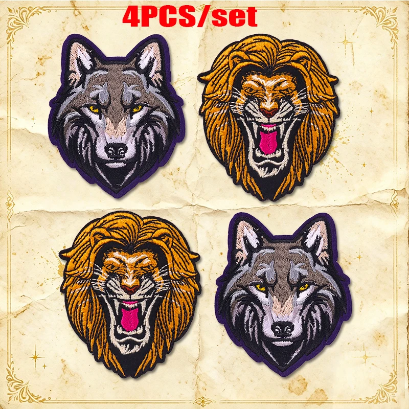 Parche termoadhesivo león y lobo estilo punk para ropa fitness - imagen 5
