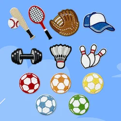 Parches bordados logotipo pelota deportiva termoadhesivos para coser