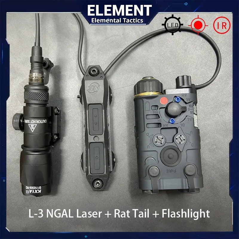 L3 NGAL PEQ: láser táctico rojo y verde con interruptor dual - imagen 3