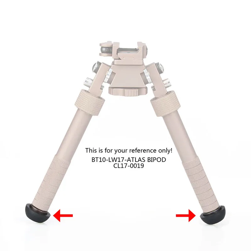 Bípode de caza Atlas estándar con patas de goma y metal - imagen 5
