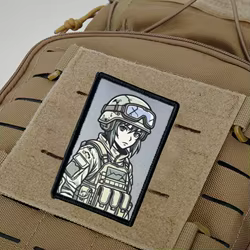 Parche táctico militar morale chica velcro para ropa y mochila
