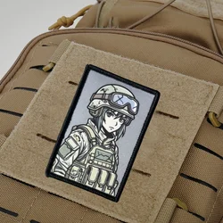 Parche táctico militar morale chica velcro para ropa y mochila