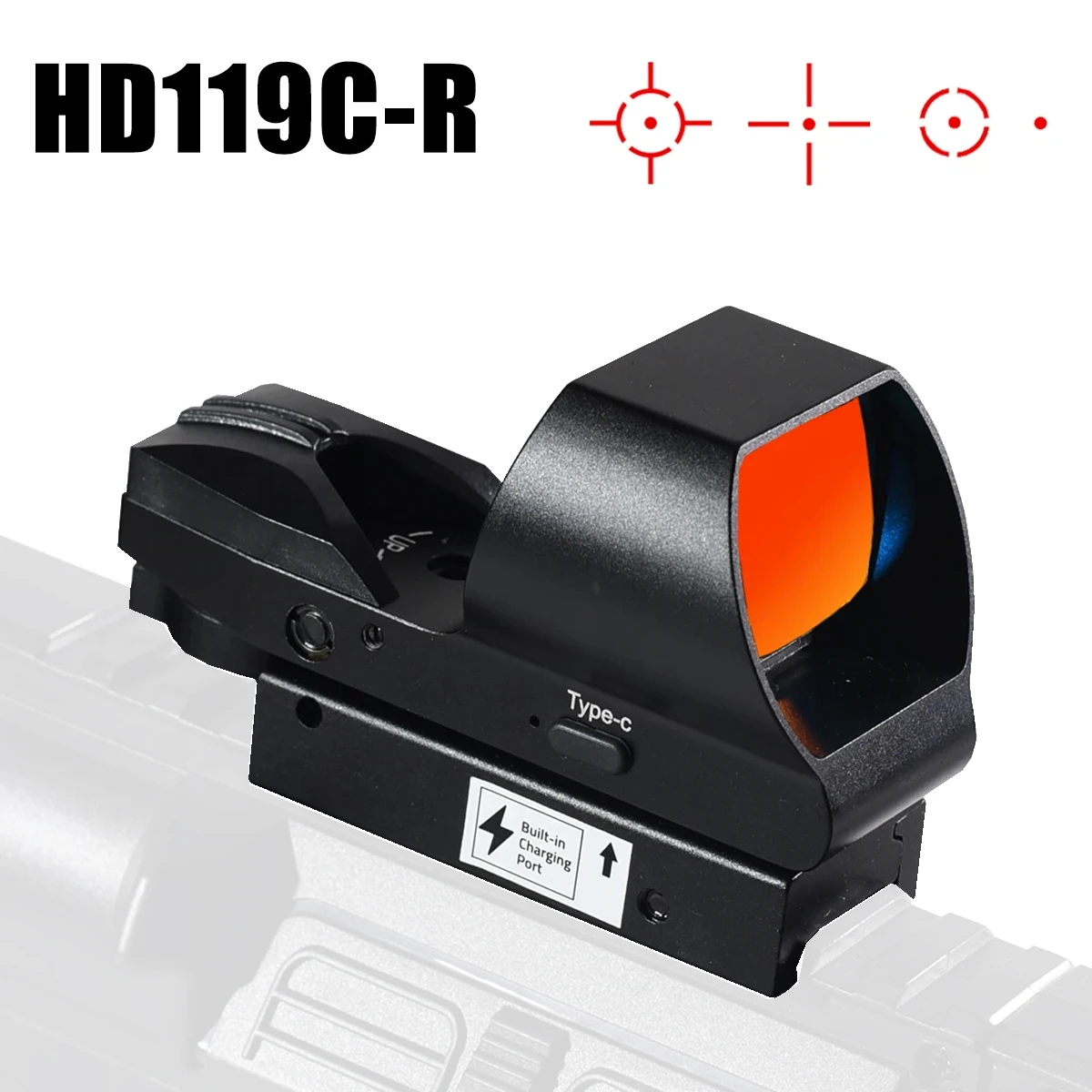 HD119C-R Mira punto rojo holográfica para riel Picatinny - imagen 2