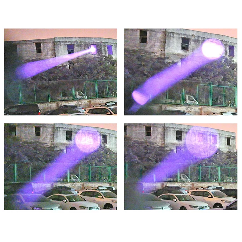 Linterna táctica KIJI K1 con mount metálico y detalle del LED infrarrojo