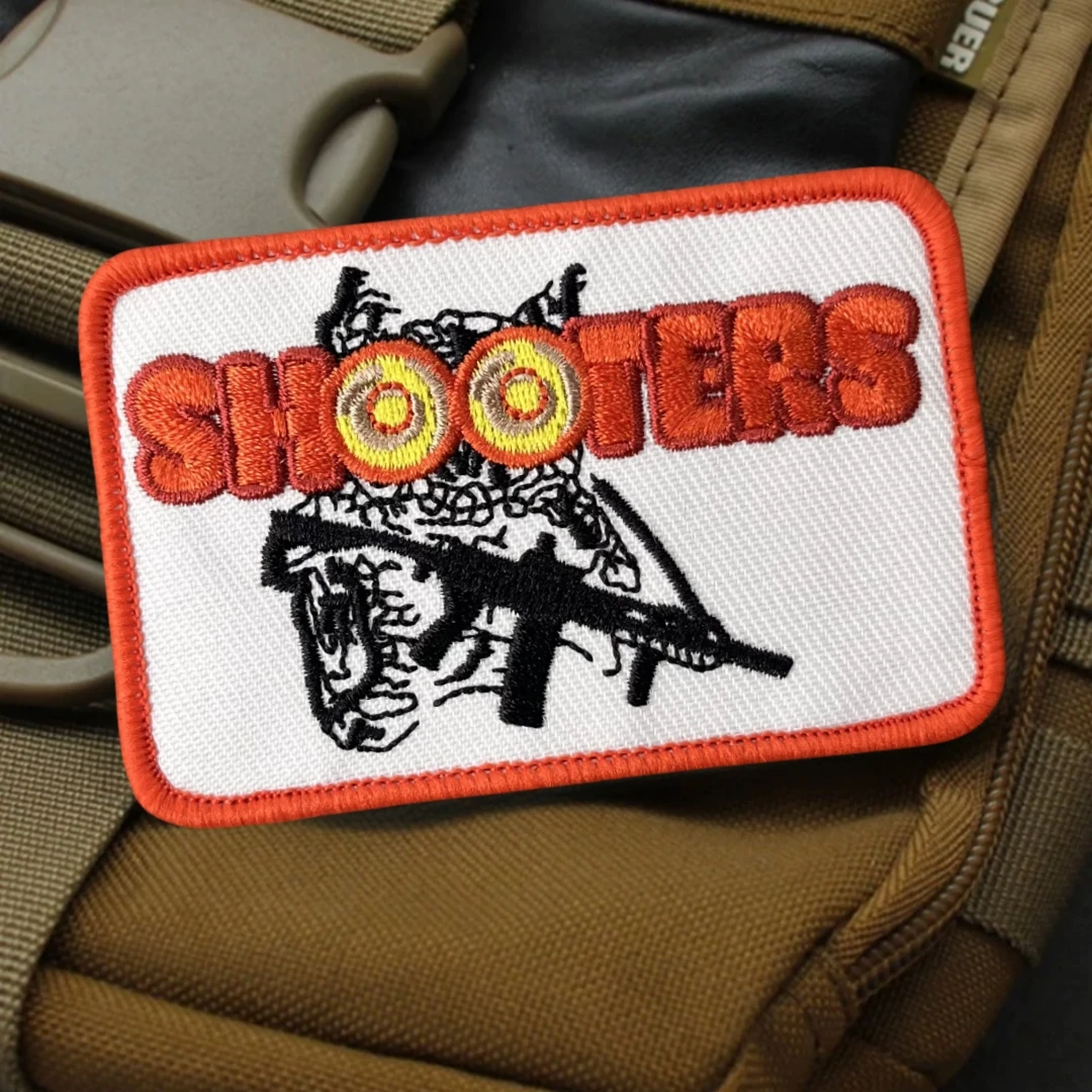 Parche táctico camuflaje búho bordado con velcro para uniforme - imagen 3