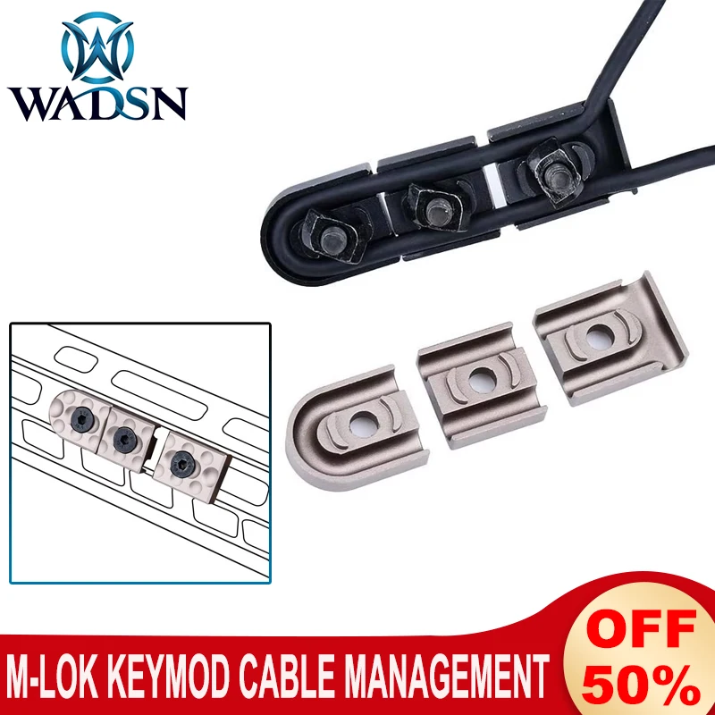 WADSN interruptor de presión M-LOK KeyMod para gestión de cables - imagen 4