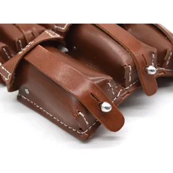 Funda triple cargador K98 cuero alemán para recreación táctica