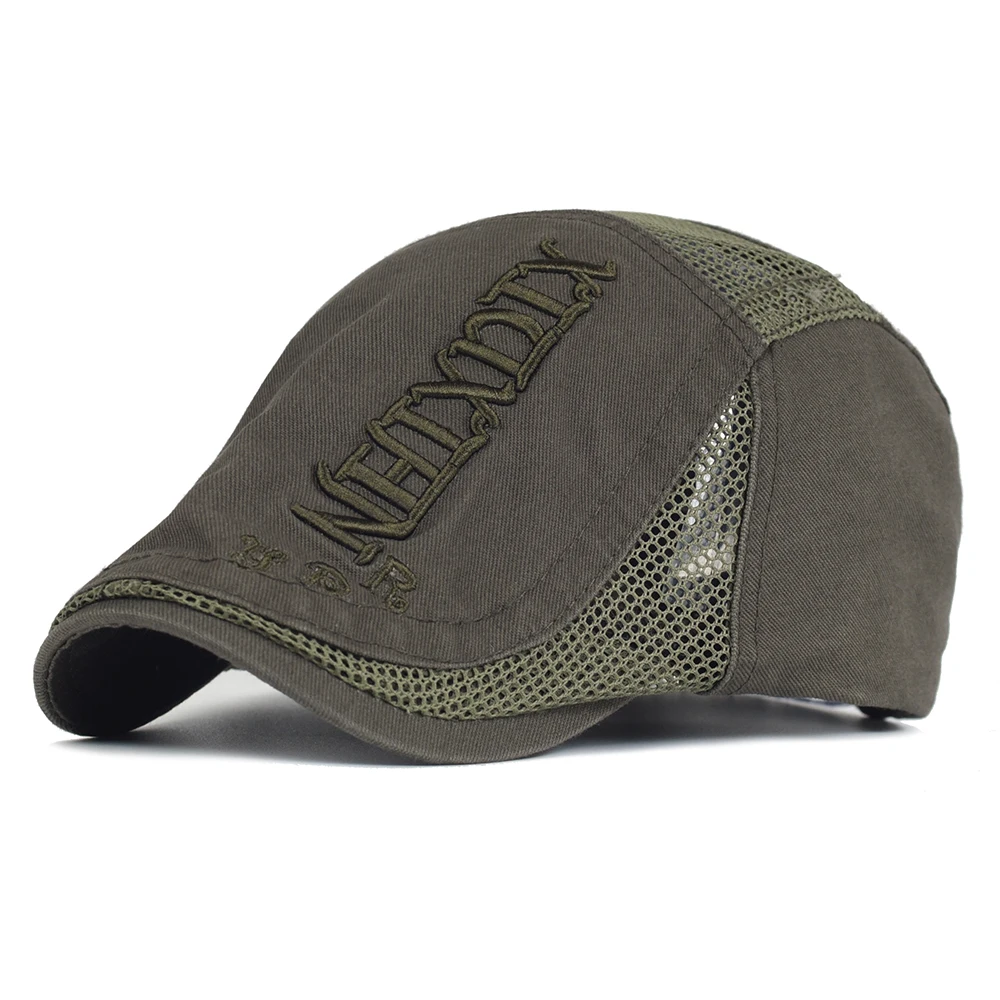 Gorra tipo berretti da strillone en algodón de tejido en red, estilo casual