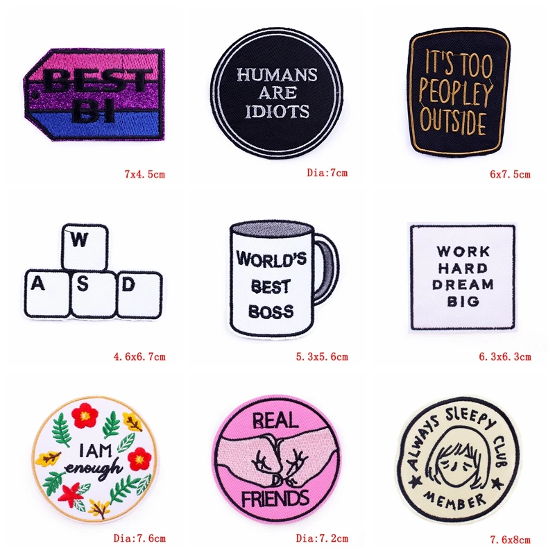 Parche termoadhesivo letras bordado para ropa y mochilas DIY - imagen 2