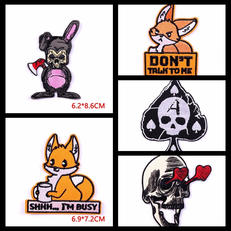 Parche bordado gato dibujos animados para planchar en ropa de moda - imagen 4