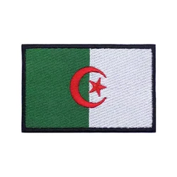 Parche brazo bandera Argelia con velcro para militar táctico
