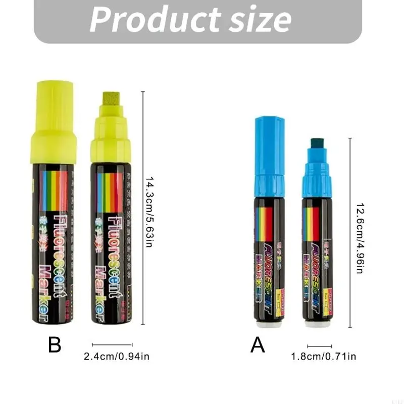 Marcador fluorescente borrable tiza líquida para pizarra LED acrílica - imagen 2