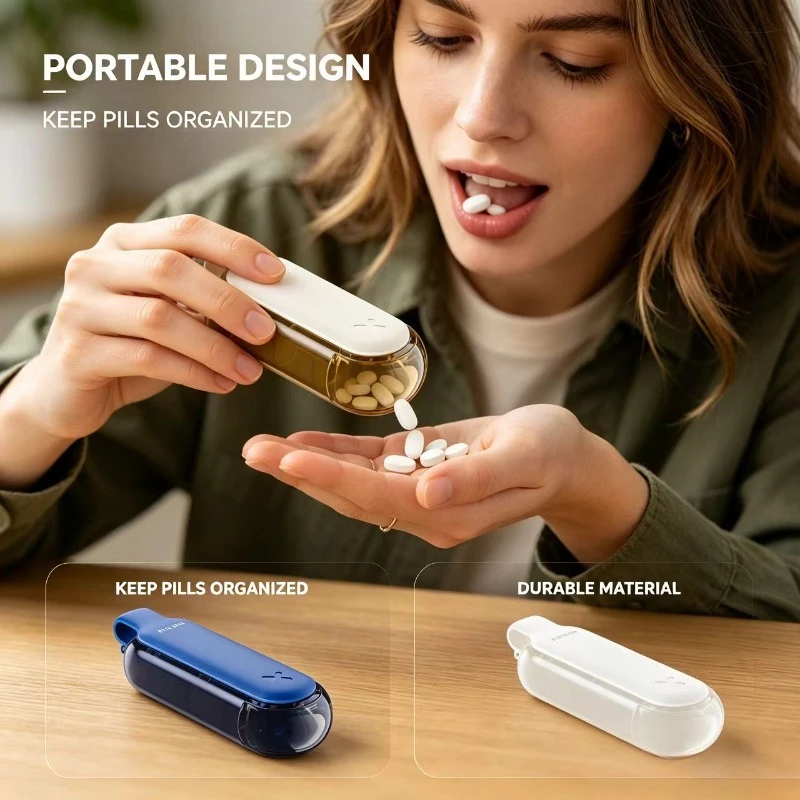 Pastillero portátil para organización semanal