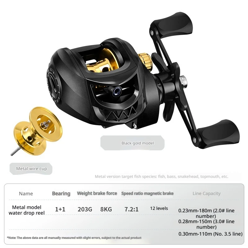 Carrete baitcasting con bobina metálica y sistema de arrastre - imagen 2