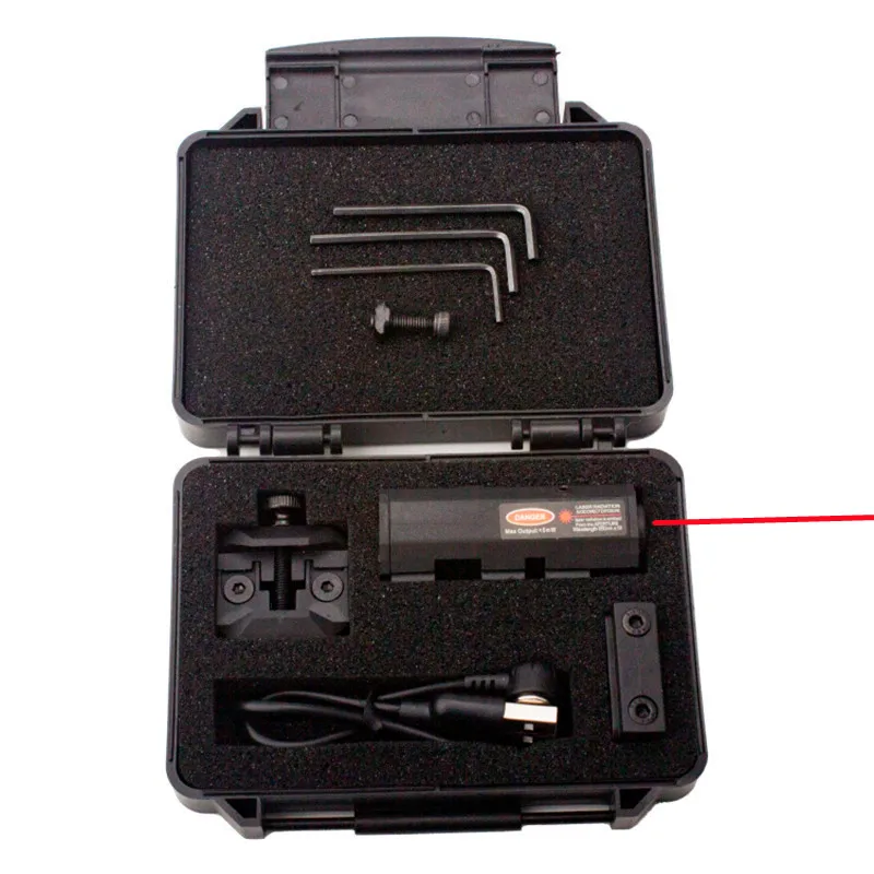 Mira láser recargable rojo/verde para Picatinny y M-Lok