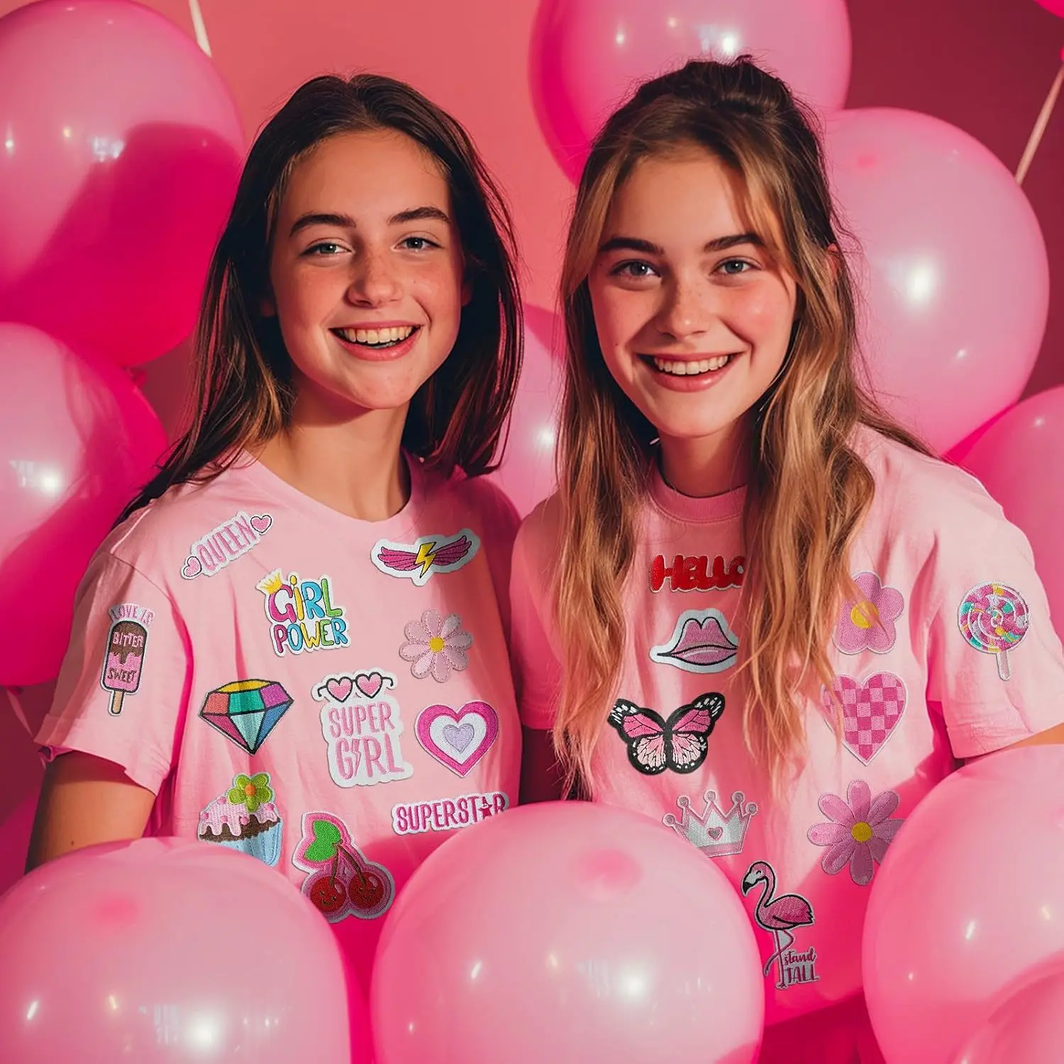 Parche termoadhesivo floral reina del amor rosa estilo femenino - imagen 5
