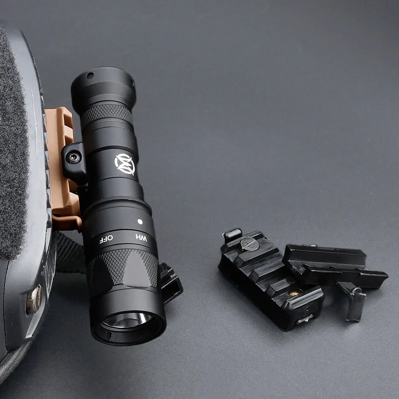 Riel lateral Picatinny para casco con guía táctica de linterna - imagen 2