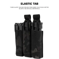 Funda MOLLE elástica para cargador de pistola con linterna EDC
