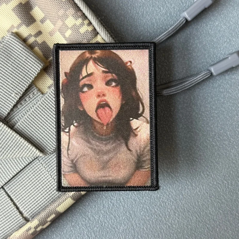 Parche táctico anime de insignia moral con velcro, mochila y brazalete - imagen 3