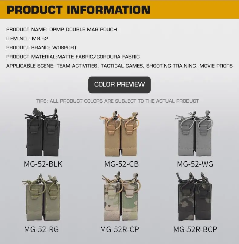 Detalle del sistema MOLLE del portacargador CLUSGO