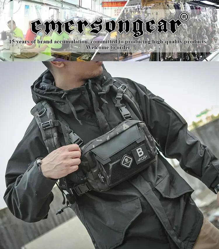 Vista frontal de la bolsa táctica PAZAGUILA de Emersongear