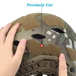 Casco táctico FAST Super High Cut con accesorios adhesivos